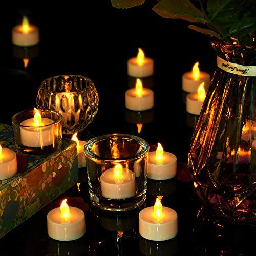 Pandaing 100 Pack Battery Operated Flameless Tea Lights LED Candles for Party, Weddings, Birthdays, Mothers Day, Halloween, Than