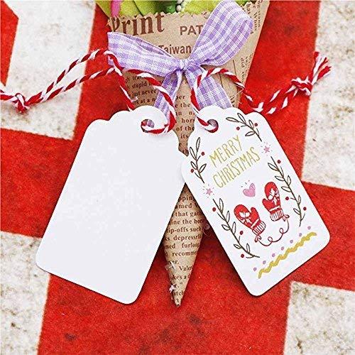 100PCS White Round Gift Tags, Kraft Paper Gift Tags With String Blank Hang  Tags For Gifts Wrapping Craft Project Wedding Favors