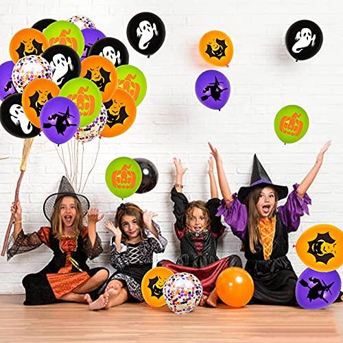 62PCS Halloween Party Balloons Decorations, 12 Inch Black Orange Purple Green Confetti Balloons for Kids Halloween Birthday - If you say i do