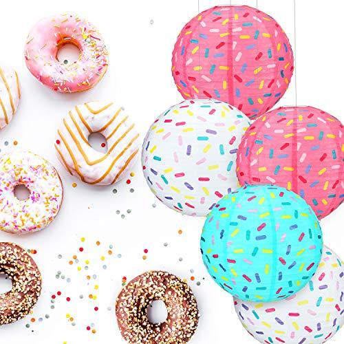 6 Pieces Donut Party Hanging Paper Lanterns Baby Shower Donut Lanterns for Baby Shower Kids Birthday Party - If you say i do