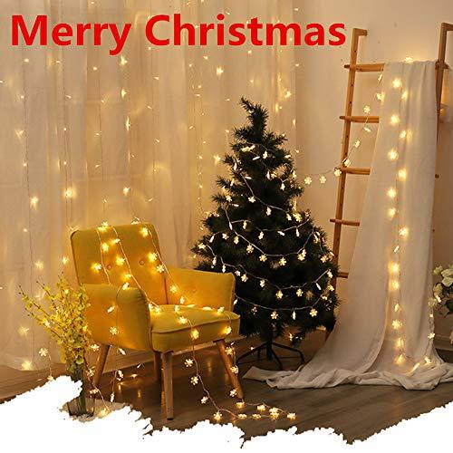 Snowflake String Lights for Christmas 19.6 ft 40 LED Fairy Lights Battery Operated Waterproof for Xmas Garden Patio Bedroom Party Decor - If you say i do