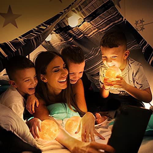 Balkwan Moon Lamp for Kids - 3D Moon Light for Adults - Classical Moon  Night Light - Dimmable and Touch Control Design,Birthday Gifts for