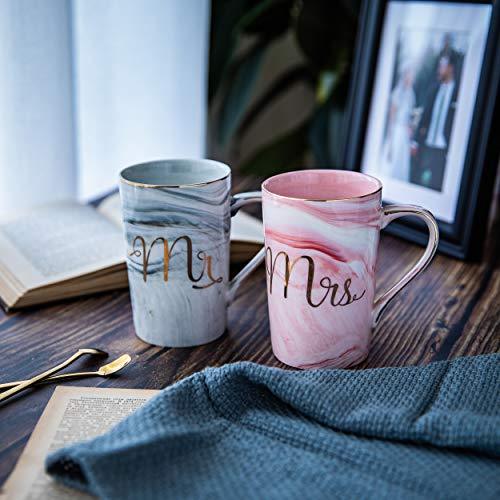 Mr and Mrs Coffee Mugs - Wedding Gifts for Bride and Groom - Gifts for Bridal Shower Engagement Wedding and Married Couples Anniversary - If you say i do