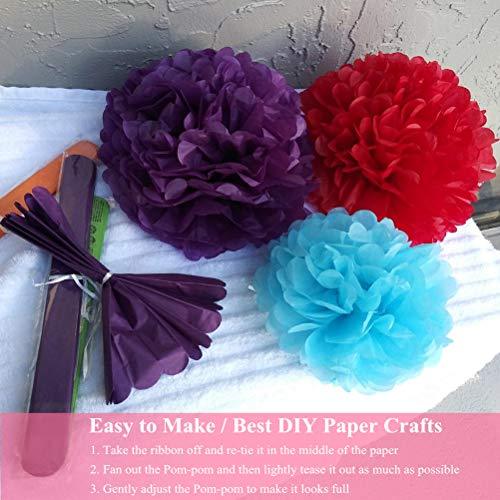 25PCS Paper Pom Poms for DIY Crafts Tissue Paper Flowers Large