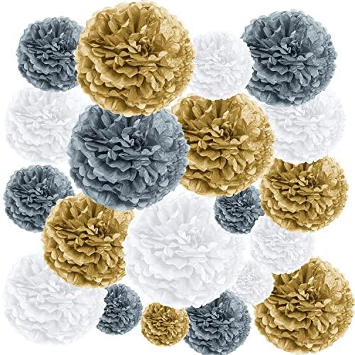 20-Piece Party Decoration Kit ââ‚?Hanging Tissue Paper Pom Poms for Weddings, Bridal Showers, Birthdays and Other Special Occasions - If you say i do