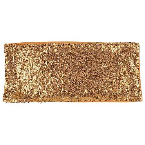 Pack of 50 Stretch Sequin Chair Sashes Chair Bands One-Sided Sequins Decor for Hotel Wedding Reception - If you say i do