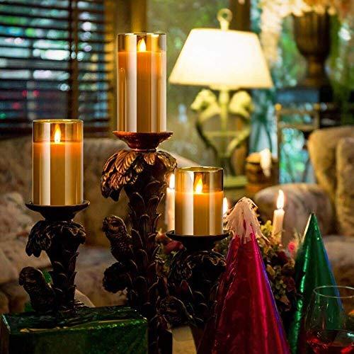Flameless Led Candles Flickering, Candle Fake Wick Moving Flame Faux Wickless Pillar Battery Operated Candles with Timer Remote - If you say i do