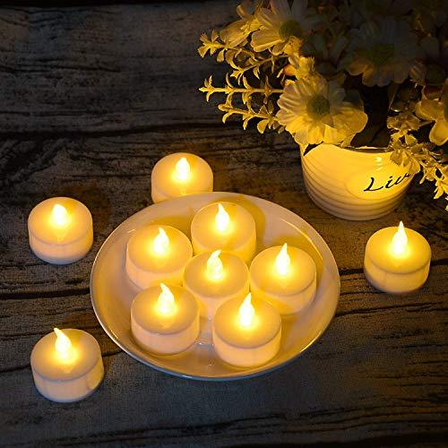 Tea Lights, 100 Pack Flameless LED Tea Lights Candles Flickering Warm Yellow 100+ Hours Battery-Powered Tealight Candle. - If you say i do