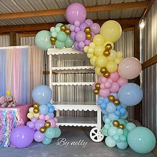 Macaron Balloon Arch Garland, Pastel Birthday Decorations