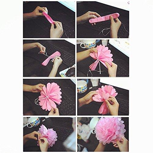 9-Pack Mixed Tissue Paper Pom Poms – Hanging Flower Decor For Weddings Birthdays