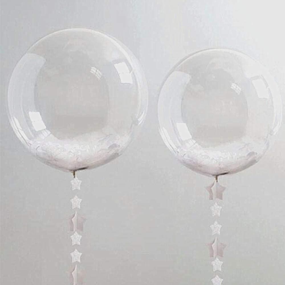 18 White BOBO Balloons Pack - Round Bubble Balloons For Birthday Parties & All Events