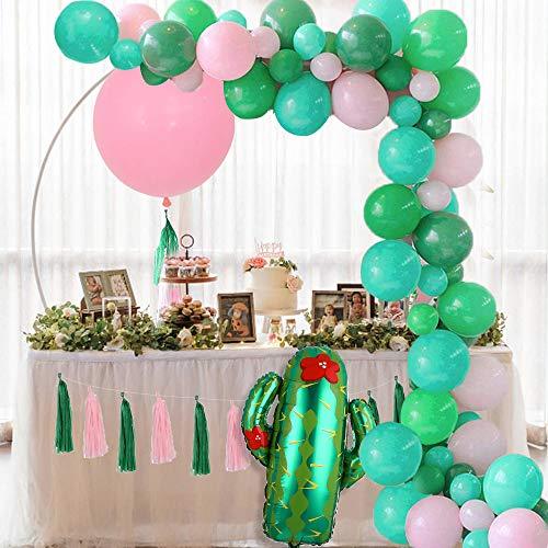 Balloon Garland Kit Pink Green Arch Giant Cactus Balloon 36ââ‚?Pink Round Balloon 80pcs Latex Balloons with Paper Tassels for Birthday Party - If you say i do