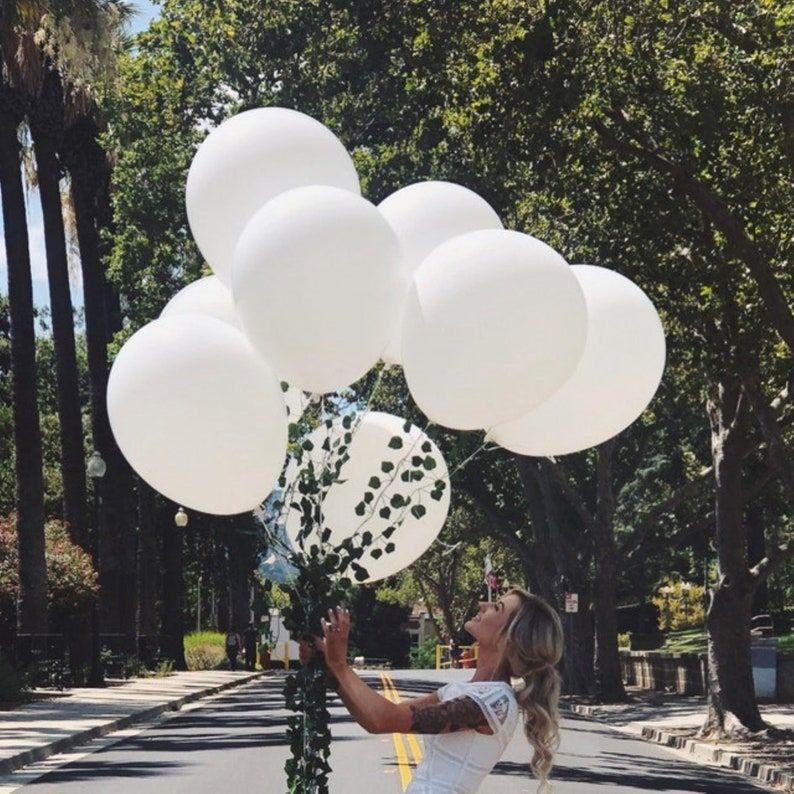 36'' Colorful Giant Balloons with Greenery Strings for Wedding Birthday Party Decorations - If you say i do