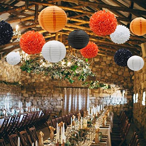 12pcs/set Black Orange Party Hanging Paper Fans Party Ceiling Hangings  Halloween Party Decorations Supplies - Party & Holiday Diy Decorations -  AliExpress