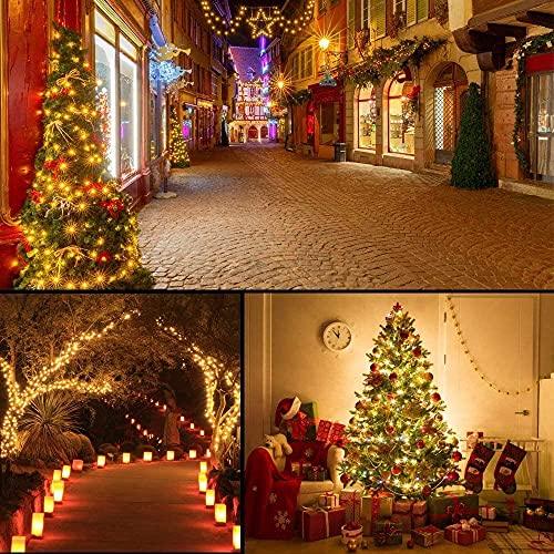 105FT 300LEDs Christmas Lights Outdoor Indoor String Lights 8 Modes Memory Function Warm White for Christmas Tree Party - If you say i do
