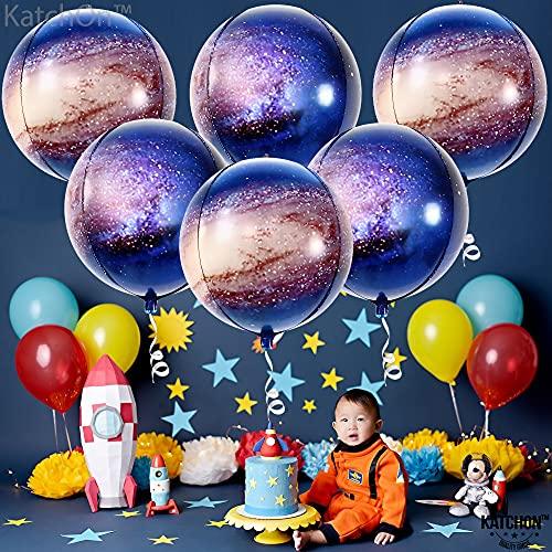Galaxy Balloons for Galaxy Party Decorations - Galaxy Party Supplies | Large 22 Inch 360 Round Sphere 4D Space Balloons for Galaxy Birthday - If you say i do