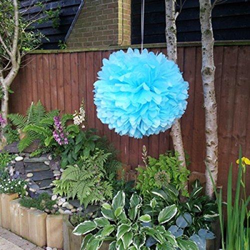 Paper Pom Poms Color Tissue Flowers Birthday Celebration Wedding Party Halloween Christmas Outdoor Decoration,18 pcs of 10 12 14 Inch - If you say i do