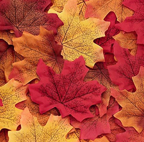 500PCS Fall Artificial Maple Leaves Thanksgiving Autumn Leaf Wedding Party Table Decor, Multicolored - If you say i do