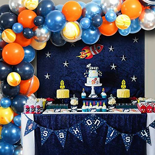 Outer Space Balloon Garland Kit, 88Pcs Universe Space Planets Party Balloon Garland Kit Included UFO Rocket Astronaut Balloons - If you say i do