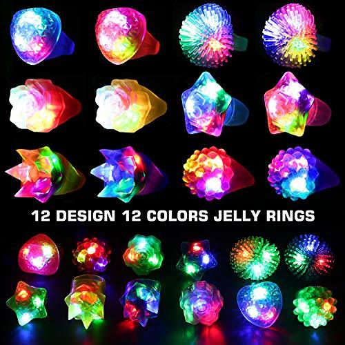 LED Glow Party Favors Supplies - FABETO 65 Pack Light Up Glow In The Dark  Birthday New