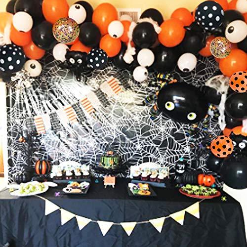 121 Pack Halloween Balloon Arch Garland Kit, Black Orange Confetti Balloons with Mylar Spider Balloon for Kids Halloween Theme Party Decorations - If you say i do