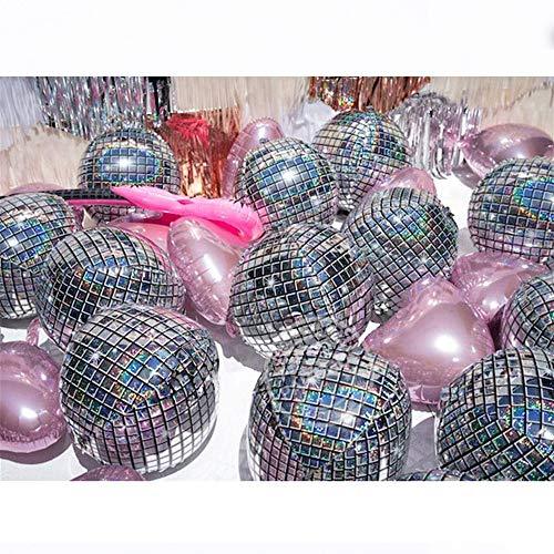 139pcs 4D Disco Foil Balloons Black Silver Balloon Garland Arch Kit for New Year Bouquet Wedding Baby Shower Birthday Disco Dance Party - If you say i do