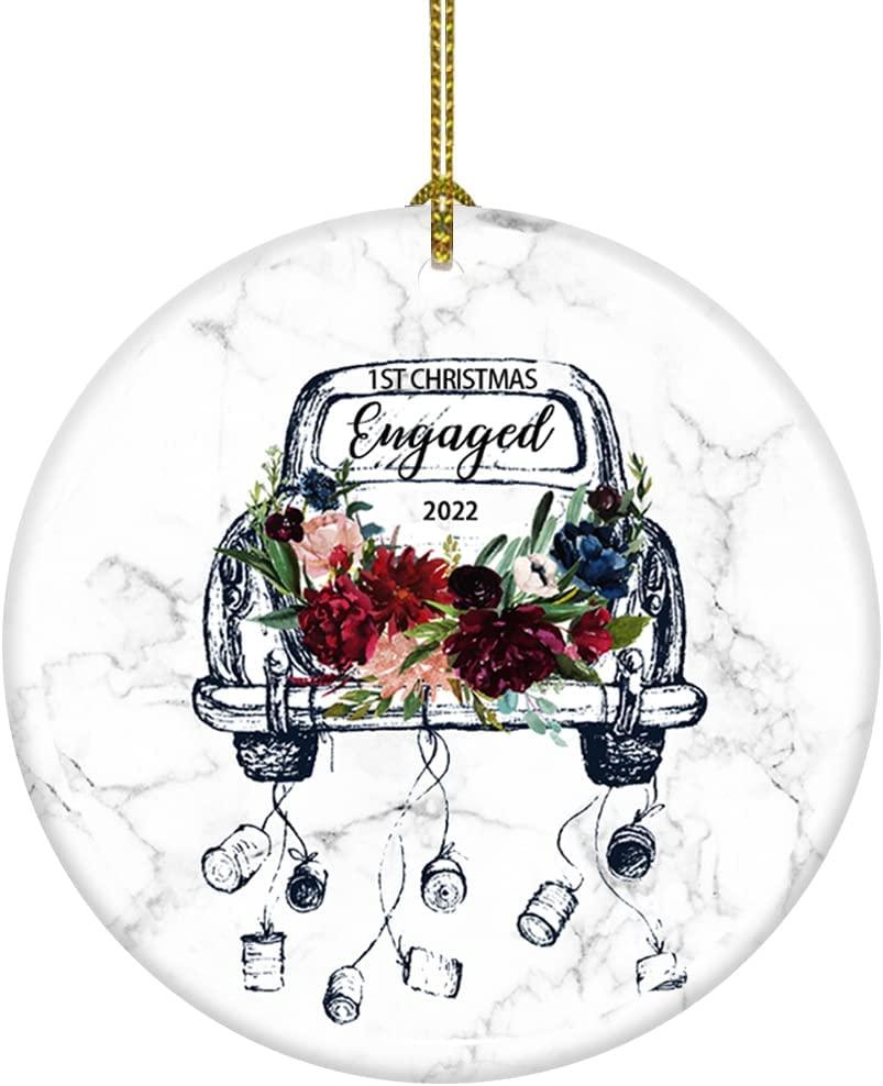 2022 1st Our First Christmas Ornament as Mr & Mrs Wedding Car Christmas Ornament 2022 - If you say i do