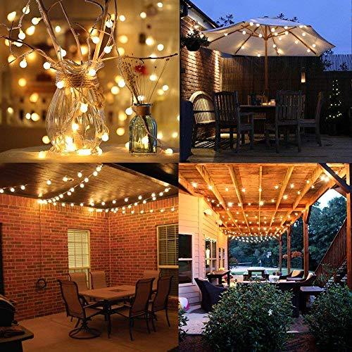 Extendable LED Globe String Lights, 43ft 70 LED Indoor String Light Plug in, 8 Modes Twinkle Lights, Warm White, Fairy String Lights - If you say i do