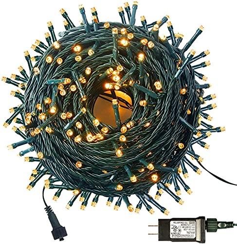 105FT 300LEDs Christmas Lights Outdoor Indoor String Lights 8 Modes Memory Function Warm White for Christmas Tree Party - If you say i do