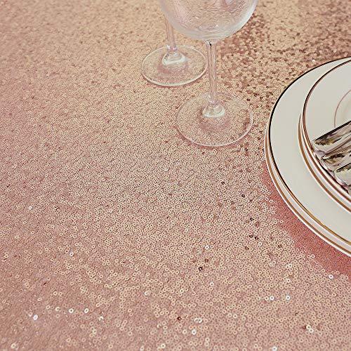 Sequin Tablecloth - 72in Round Tablecloth Glitter Sequin Table Cloth f ...