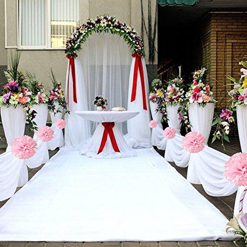 10pcs Tissue Hanging Paper Pom-poms Flower Ball Wedding Party Outdoor Decoration, Premium Tissue Paper Pom Pom Flowers Craft Kit(Pink) - If you say i do