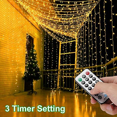 Outdoor String Lights 262FT 640 LED Christmas Fairy Twinkle Lights Warm White & Multi-Color Changing with Remote 11 Modes Plug in Waterproof Lights - If you say i do