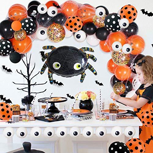 121 Pack Halloween Balloon Arch Garland Kit, Black Orange Confetti Balloons with Mylar Spider Balloon for Kids Halloween Theme Party Decorations - If you say i do