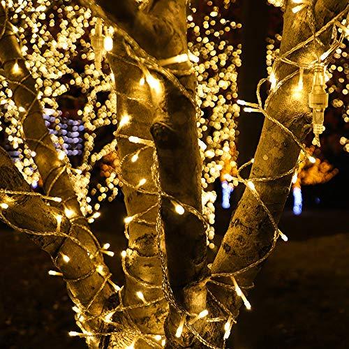 Outdoor String Lights 262FT 640 LED Christmas Fairy Twinkle Lights Warm White & Multi-Color Changing with Remote 11 Modes Plug in Waterproof Lights - If you say i do