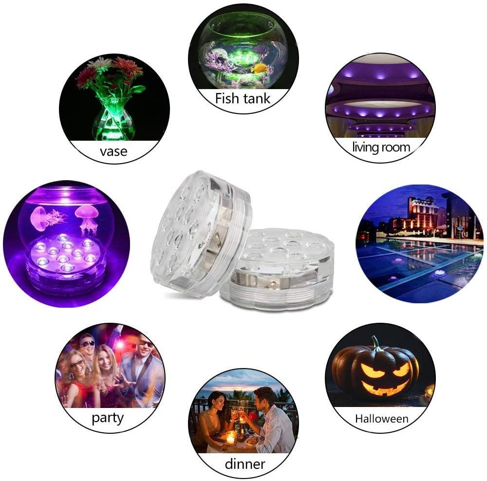 Submersible Led Lights, Remote Controlled Waterproof Multi Color Underwater Lights for Pool and Party - If you say i do