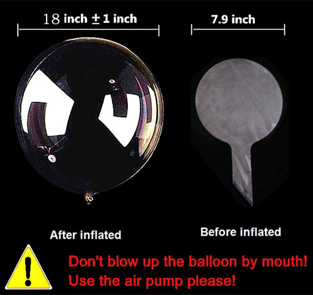 Transparent Clear Party Eco-Friendly Bobo Balloon 20 Inches LED
