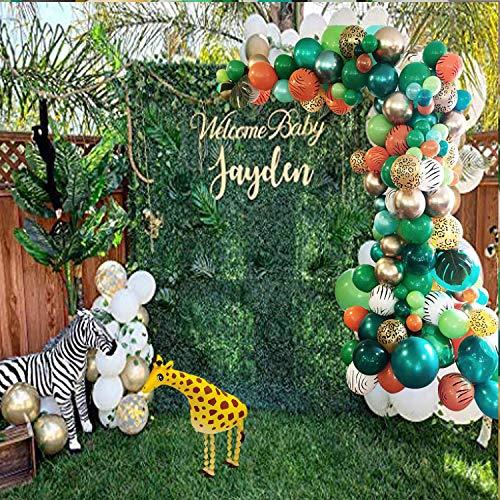 112 PCS Jungle Safari Party Balloon Decoration Kit - 16ft Arch Strip, Animal Theme For Baby Shower & Kids Birthday