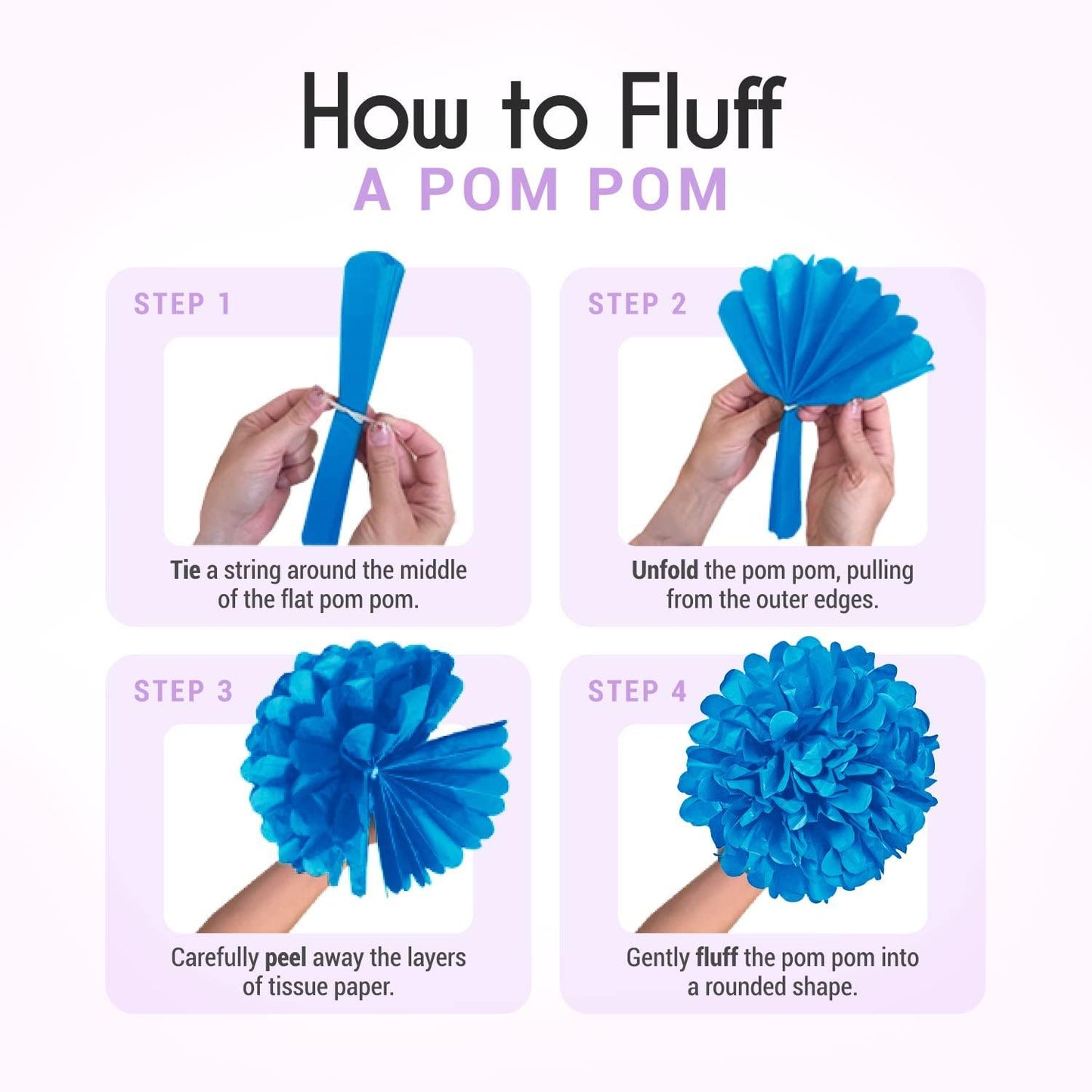 20 Pieces Tissue Paper Pom Poms Party Kit - If you say i do