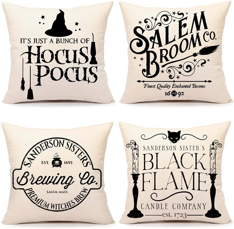 Halloween Decor Pillow Covers Set of 4 Halloween Decorations Cushion Case - If you say i do