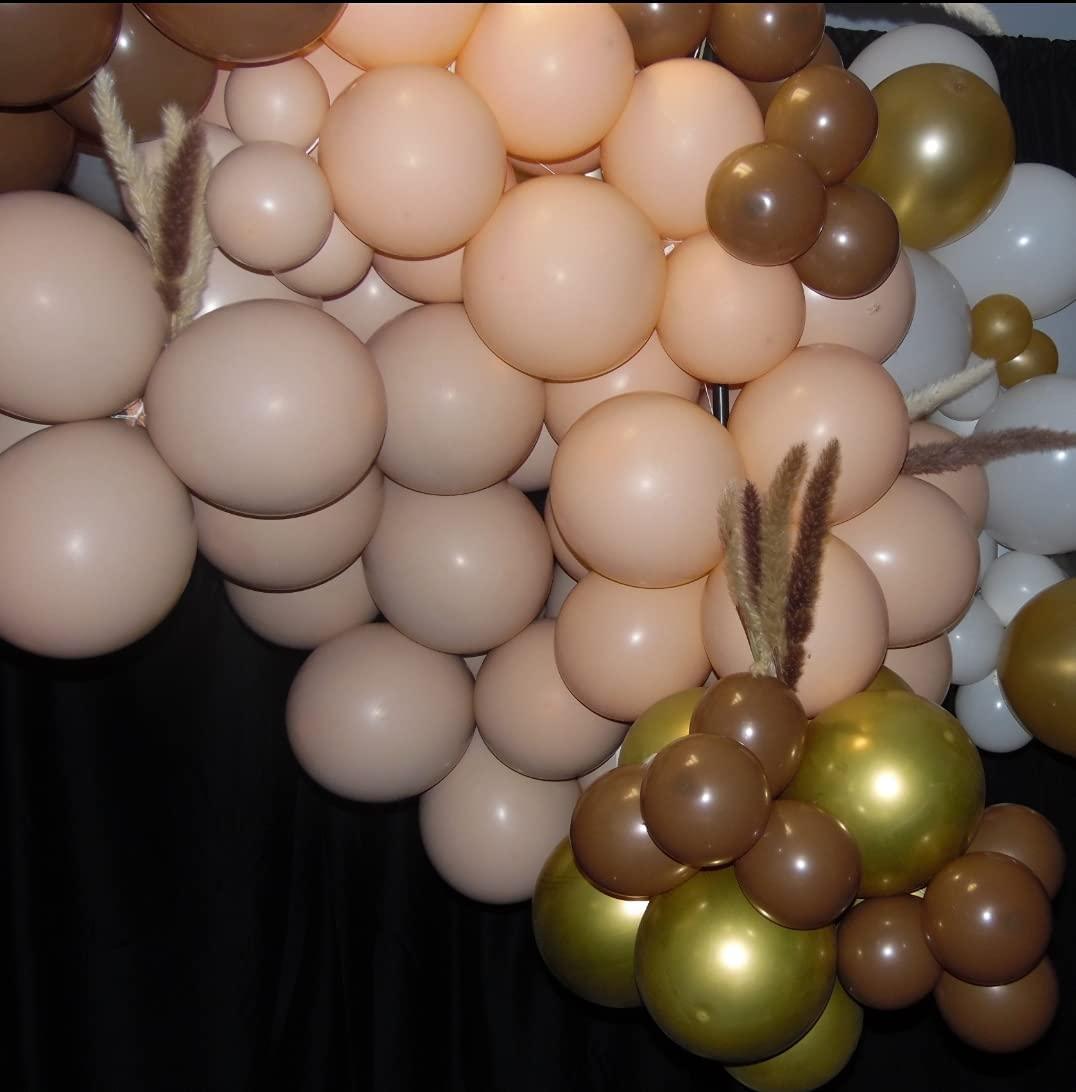 204pcs 10inch /5inch/ 18inch Skin and Coffee Latex Balloon for Birthday Party Decoration - If you say i do