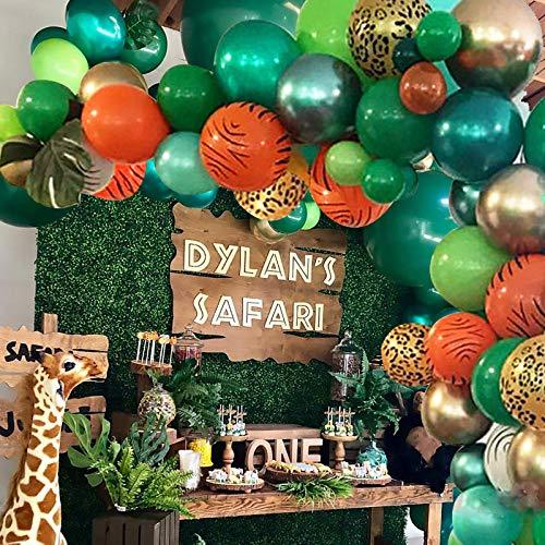 Jungle Safari Theme Party Balloon Garland Kit, 151 Pack With Animal Balloons and Palm Leaves for Kids Boys Birthday Party Baby Shower Decorations - If you say i do