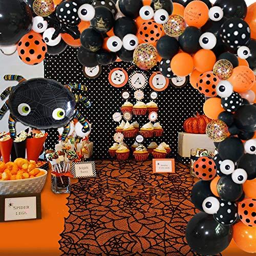 121 Pack Halloween Balloon Arch Garland Kit, Black Orange Confetti Balloons with Mylar Spider Balloon for Kids Halloween Theme Party Decorations - If you say i do