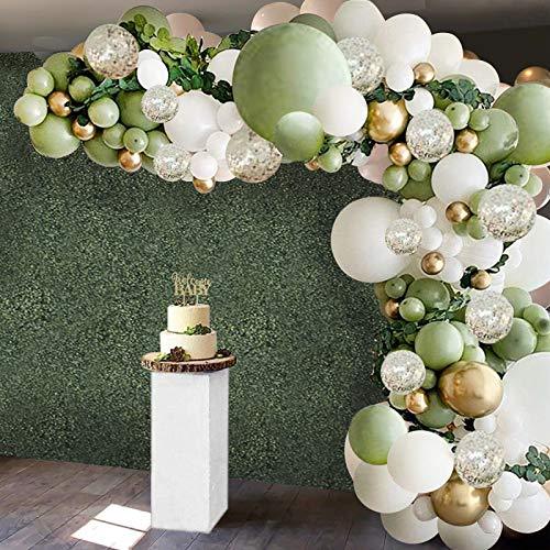 127pcs Olive Green Balloons Arch Garland Kit - White Olive Green Gold Confetti Balloons Set for Wedding Birthday Baby Shower Party Decorations - If you say i do