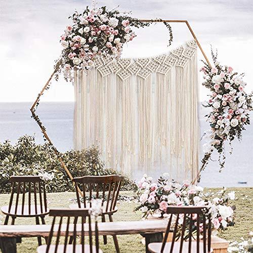 Large Woven Wall Hangings, Boho Cotton Handmade Macrame Backdrop for Wedding - If you say i do