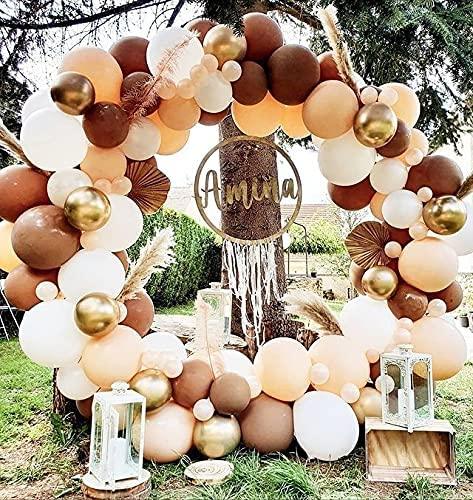 204pcs 10inch /5inch/ 18inch Skin and Coffee Latex Balloon for Birthday Party Decoration - If you say i do