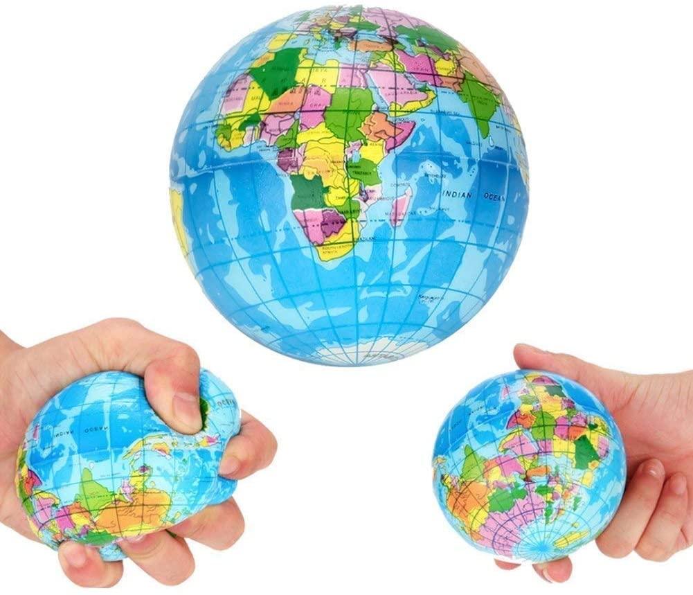 3" Globe Squeeze Stress Balls (10 Pack) Earth Ball Stress Relief Toys Therapeutic Educational Balls Bulk - If you say i do