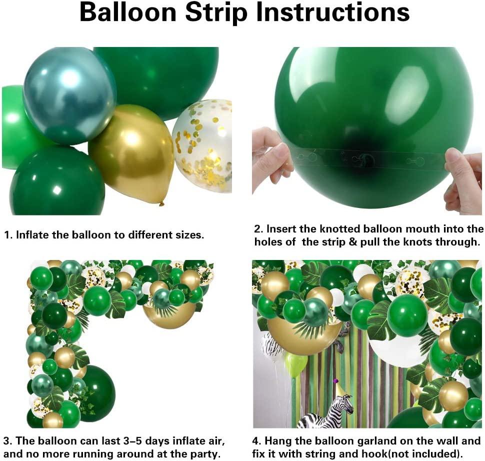 152pcs Jungle Party Balloons Garland Arch Kit Green Gold Balloon Arch Tropical Theme Party Decorations - If you say i do