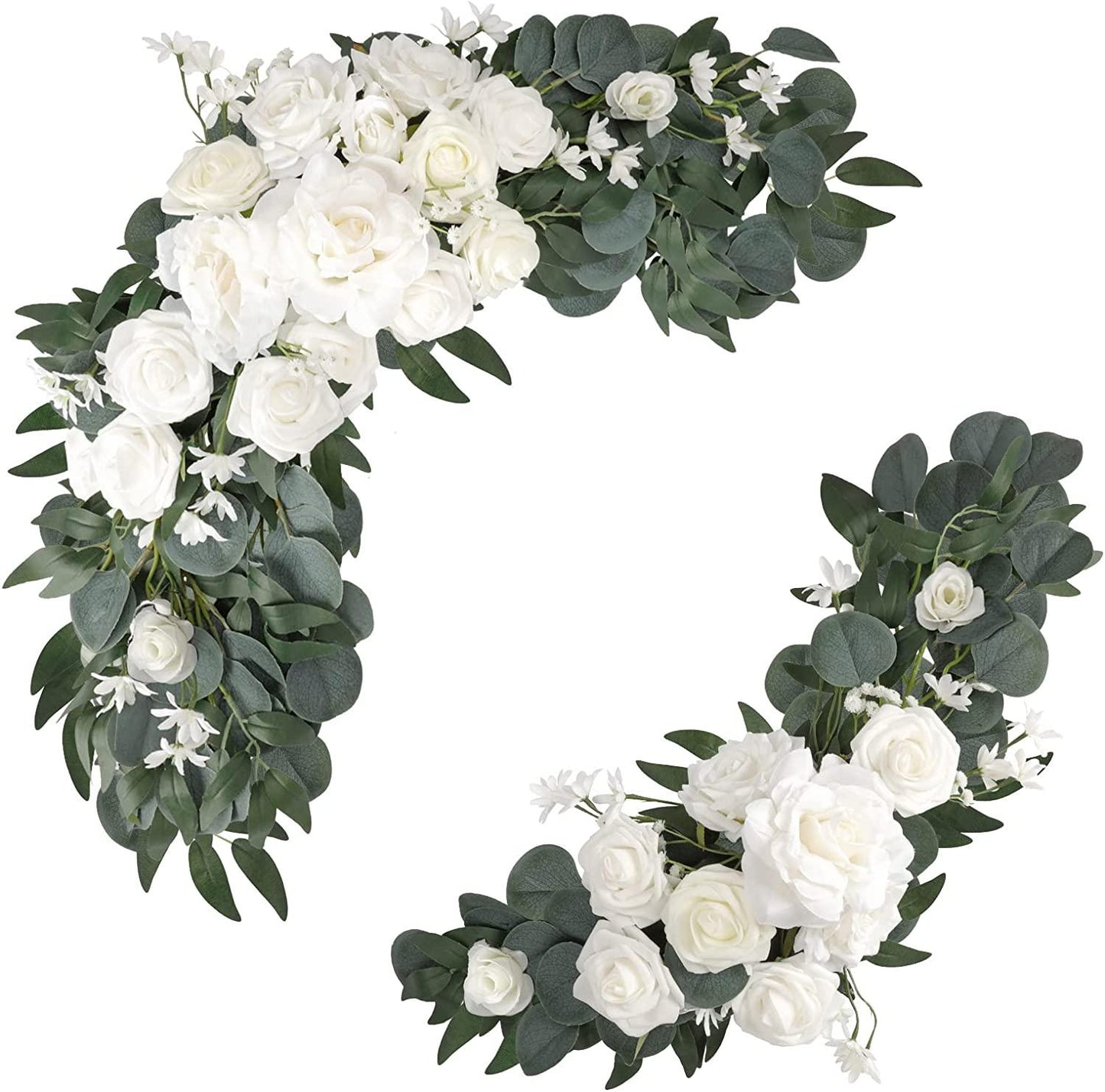 2pcs Artificial Flower Swag Arch Decor for Wedding Reception Backdrop - If you say i do