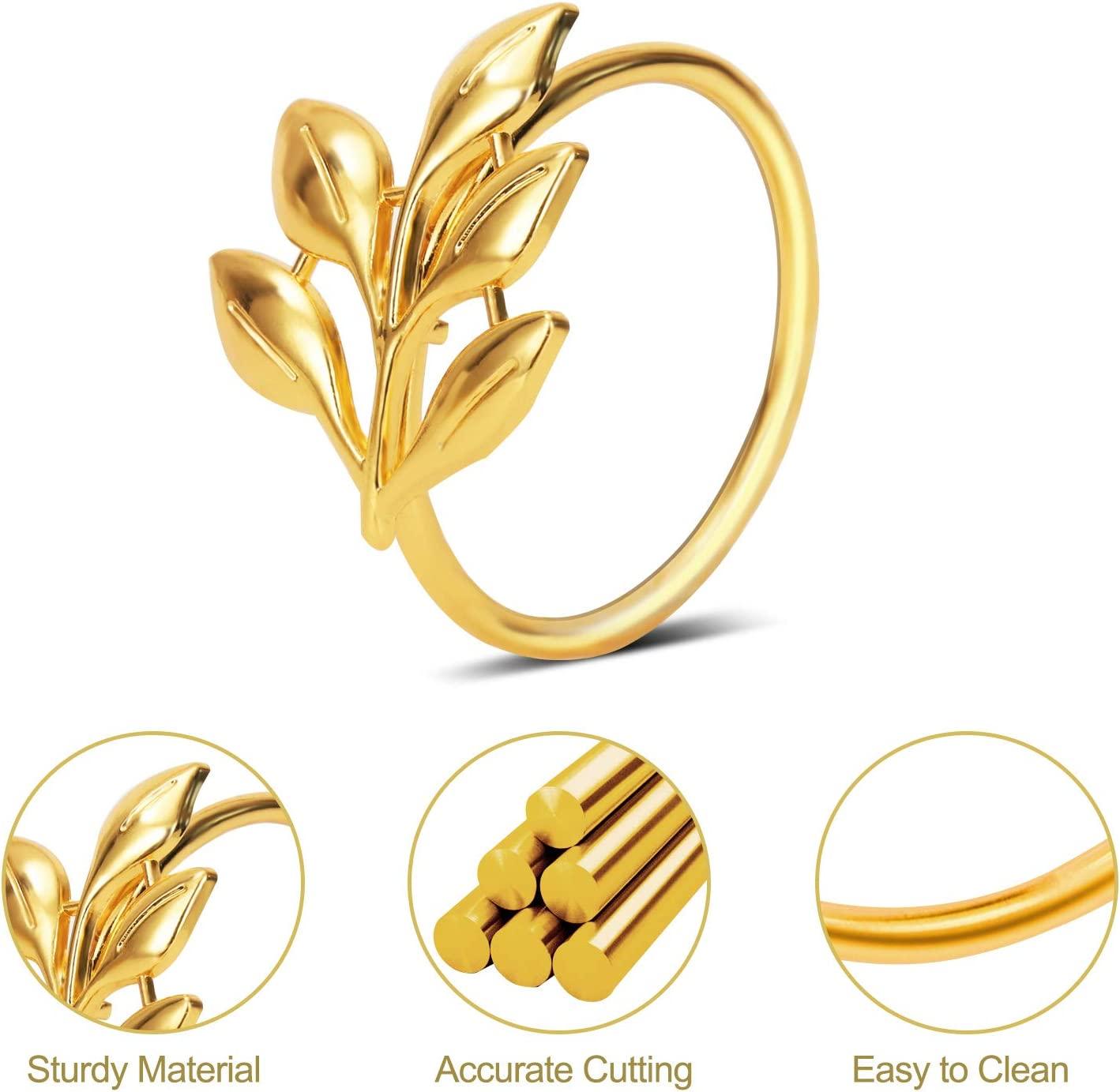 20Pcs Gold Leaf Napkin Rings - Elegant Gold Napkin Ring for Wedding Ta – If  you say i do