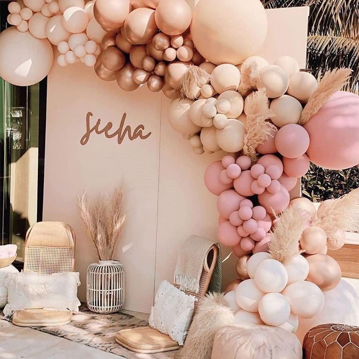 158pcs Dusty Rose Pink Balloon Garland Kit Arch Neutral Decorations for Baby Bridal Shower, Birthday - If you say i do